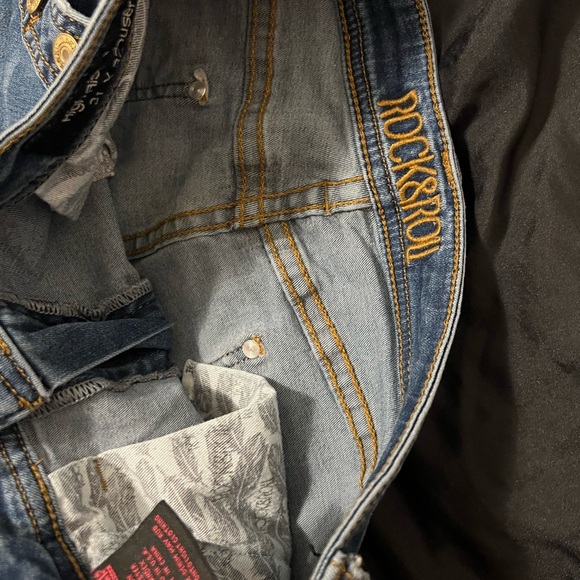 Rock & Roll Cowgirl Blue Flare Jeans High Rise made 100 cotton - Picture 5 of 11